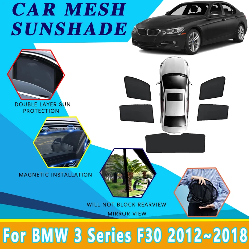

Автомобильный сетчатый солнцезащитный козырек для BMW 3 серии F30, аксессуары 2012 2013, 2014 ~ 2018, автоматический магнитный солнцезащитный козырек, инструмент для лобового стекла, бокового окна