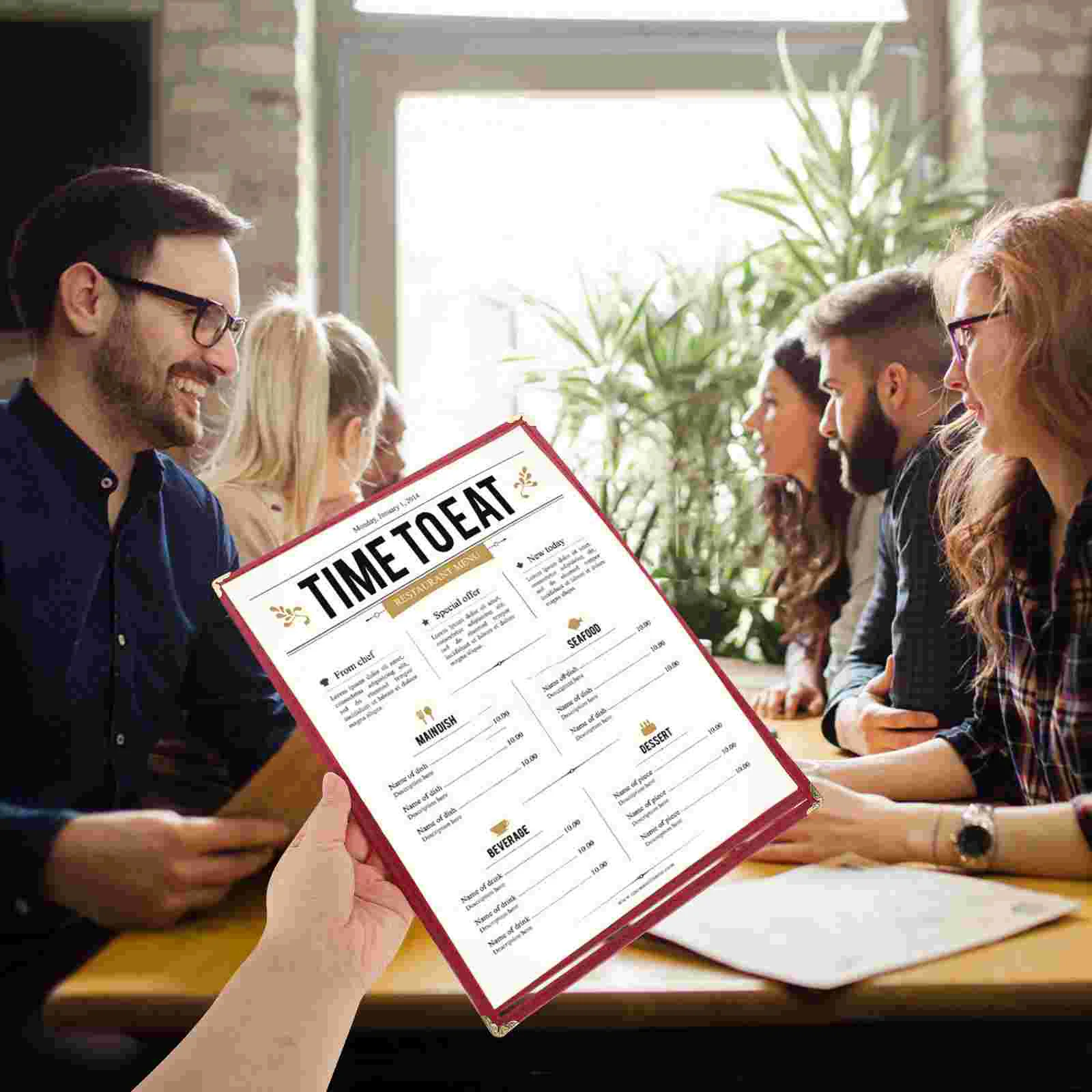 Couvertures de livre de restaurant, dossier de recettes, classeur de menu, couverture alimentaire, accessoires pour le support, café, bar, voiture, 85x14