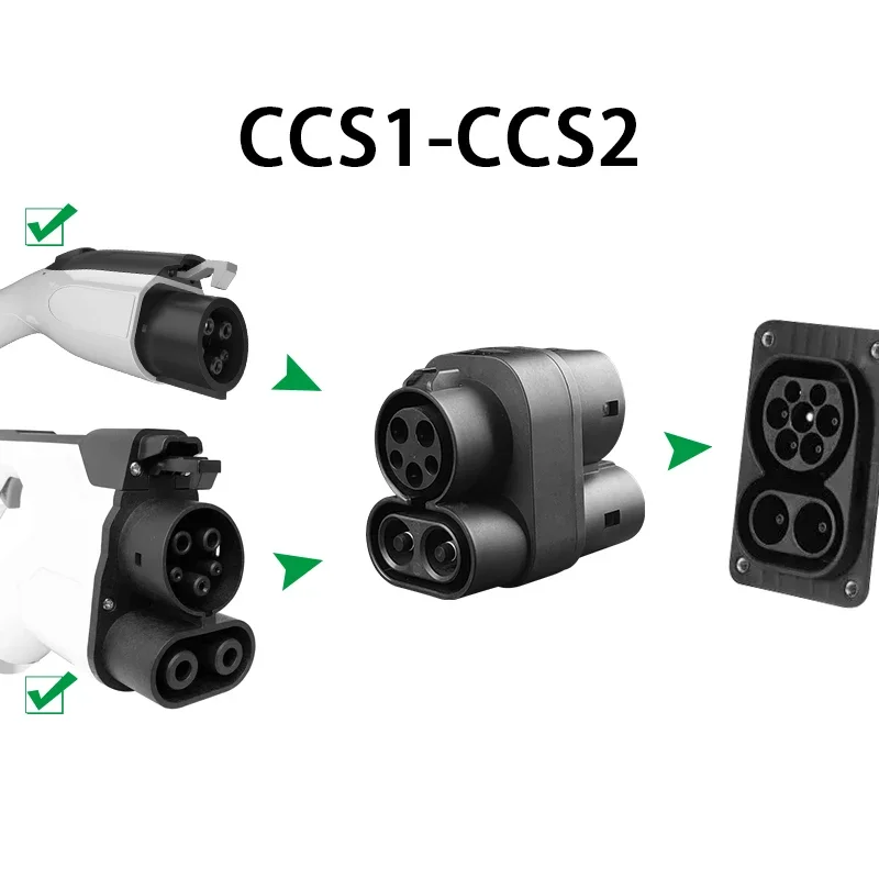 EV Adapter250KW CCS adapter for CCS1 to CCS2 ev charging connector For Electric Vehicle Car Charging