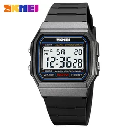 SKMEI Portability Fashion Date Alarm Wristwatch Back Light Display Countdown Waterproof Digital Sport Watches Men reloj hombre