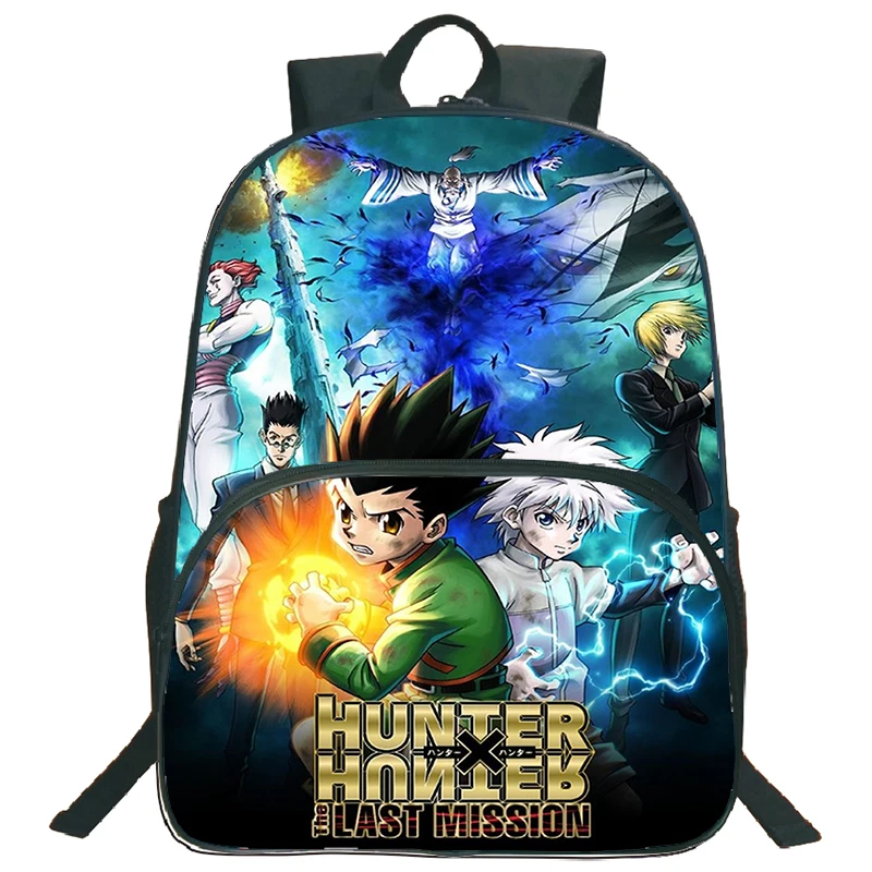 

16 inch Students Anime Backpack Children Hunter x Hunter killua School Bag Kids Rucksack Teenager Travel Knapsack Men Laptop Bag