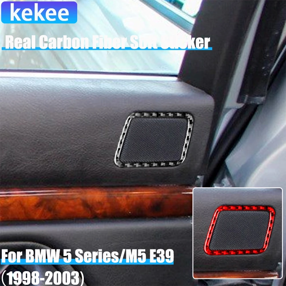 

Real Carbon Fiber Car Accessories Rear Door Speaker Cover Soft Sticker For BMW 5 Series/M5 E39 1998 1999 2000 2001 2002 2003