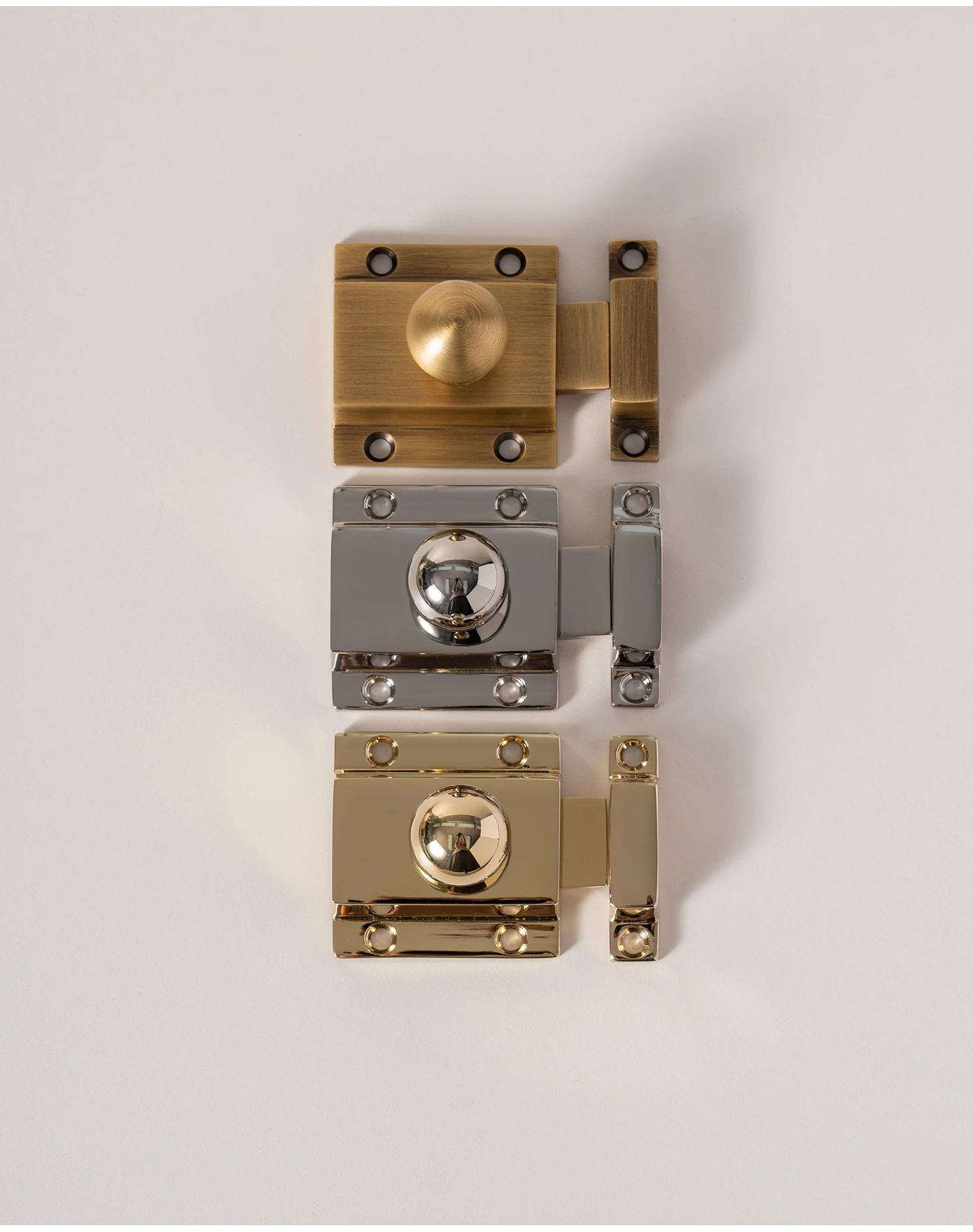 DOOROOM Massiver Messing-Türriegel im Retro-Stil, Sicherheitsschloss, Schnalle, Schranktürgriffe, Weinschrank-Türriegel – Detail 14
