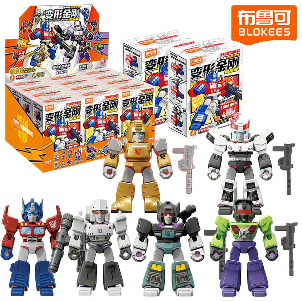 

Original Blokees Transformers Blind Box Defender Version Series Optimus Prime Megatron Cool Anime Peripheral Display Toys Gifts