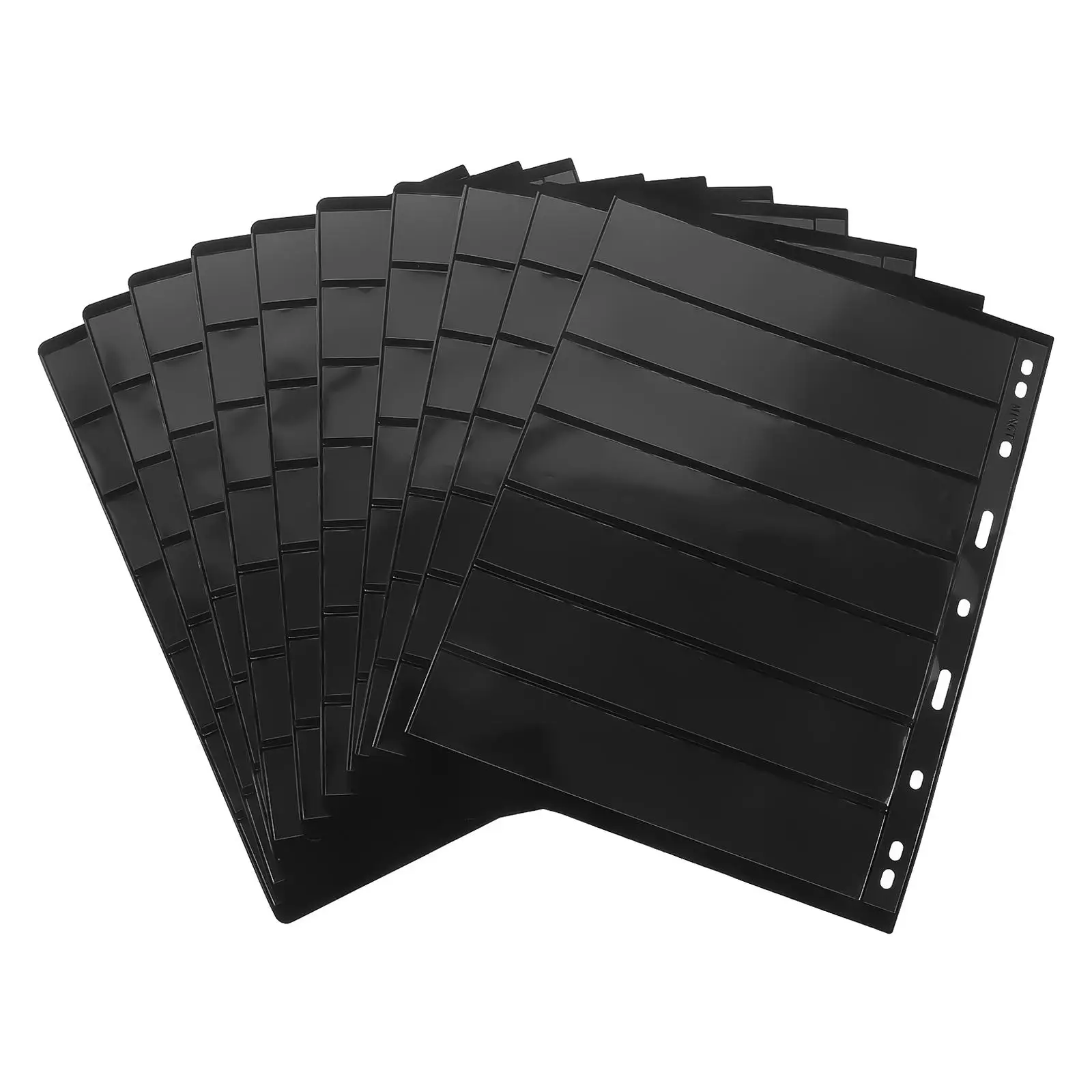 10 Sheets Stamp Album Transparent Pages for Collectible Items Photo Postcards Coins Storage ganizer