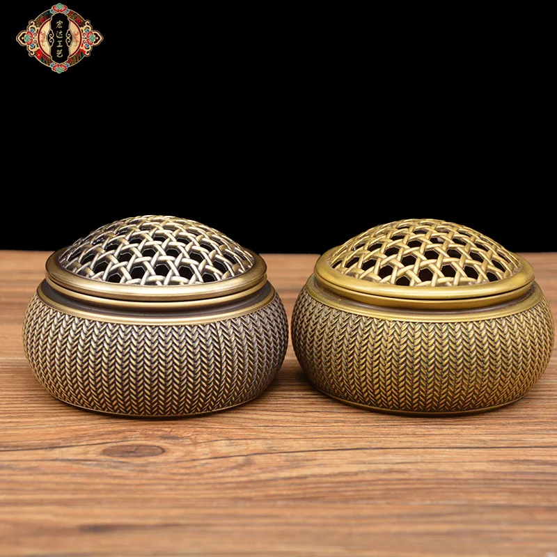 Brass mesh Copper incense burner Incense burner, a copper ornament