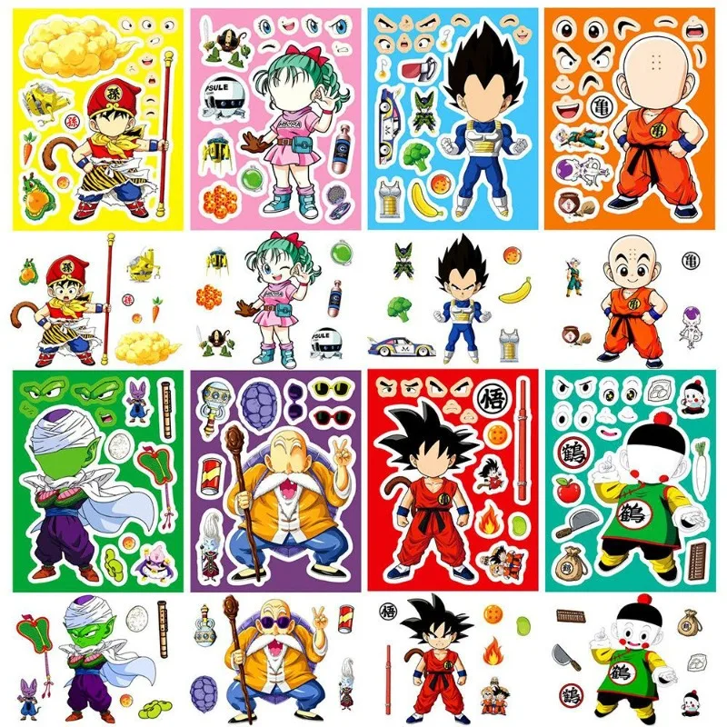Dragon Ball Kame Sennin Son Goku Vegeta Krillin Kreative Cartoon-Puzzle-Aufkleber, Anime-Zubehör Puzzle-Sticker – Detail 5