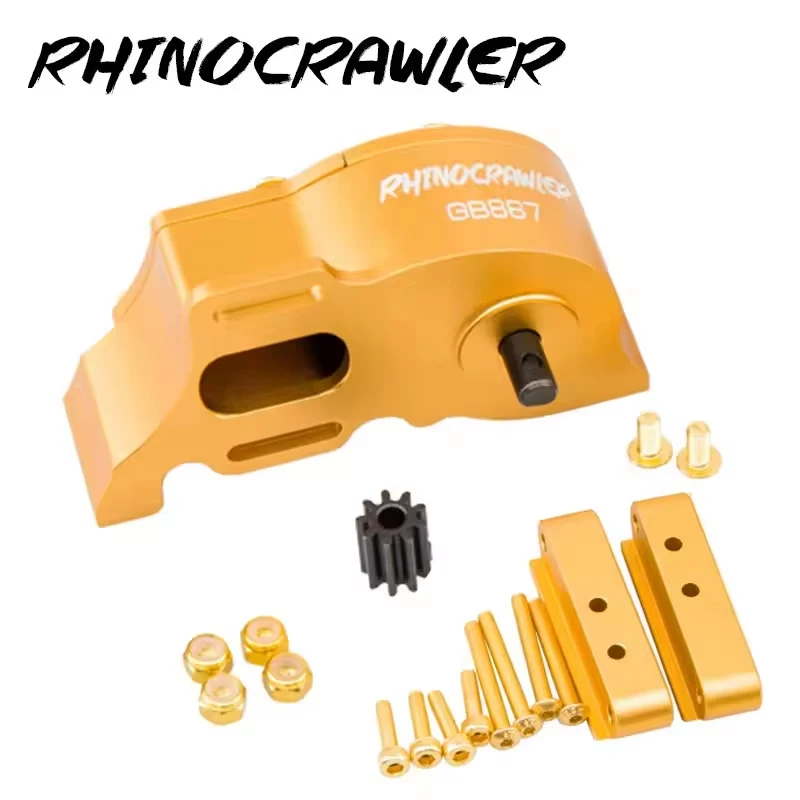 RhinoCrawler GB867 V2 Caja de cambios Juego de engranajes de transmisión 1/10 RC Crawler Car Centro bajo LCG Chasis MOA
