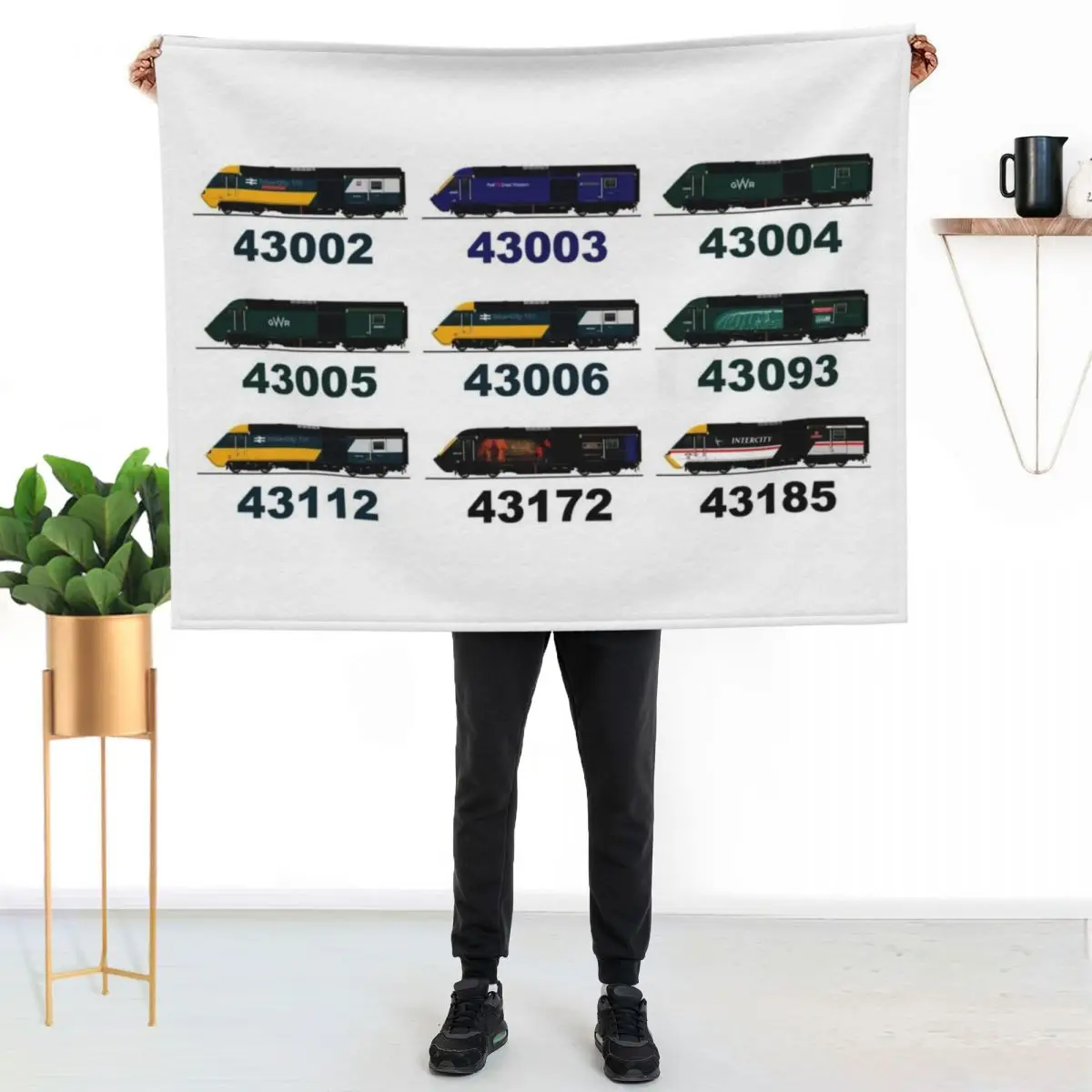 CLASS 43 HST INTERCITY 125 Throw Blanket Thins christmas gifts Blankets For Baby Designers Weighted Blankets