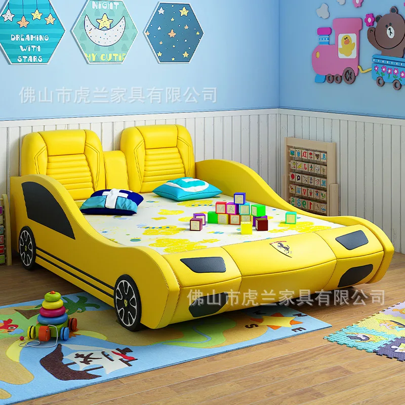 Children's furniture sports car bed car bed boys 1.2 meters 2 children's single bed youth bed 1.2 meters 1.5 single bed