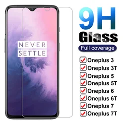 Vidrio Templado 9H para Oneplus 7 7T 6 T 5T 6 5 3T 3 1 + 7 1 + 6 Protector de pantalla One Plus 7 Oneplus7 6 T 7T funda protectora de película de vidrio