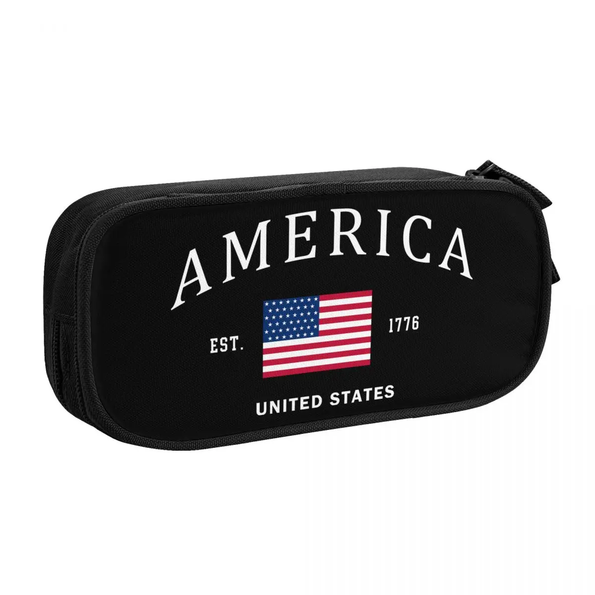 مخصص لطيف الولايات المتحدة العلم مقلمة للبنين بنات سعة كبيرة الولايات المتحدة الأمريكية أمريكا فخر الوطنية حقيبة أقلام رصاص القرطاسية #2