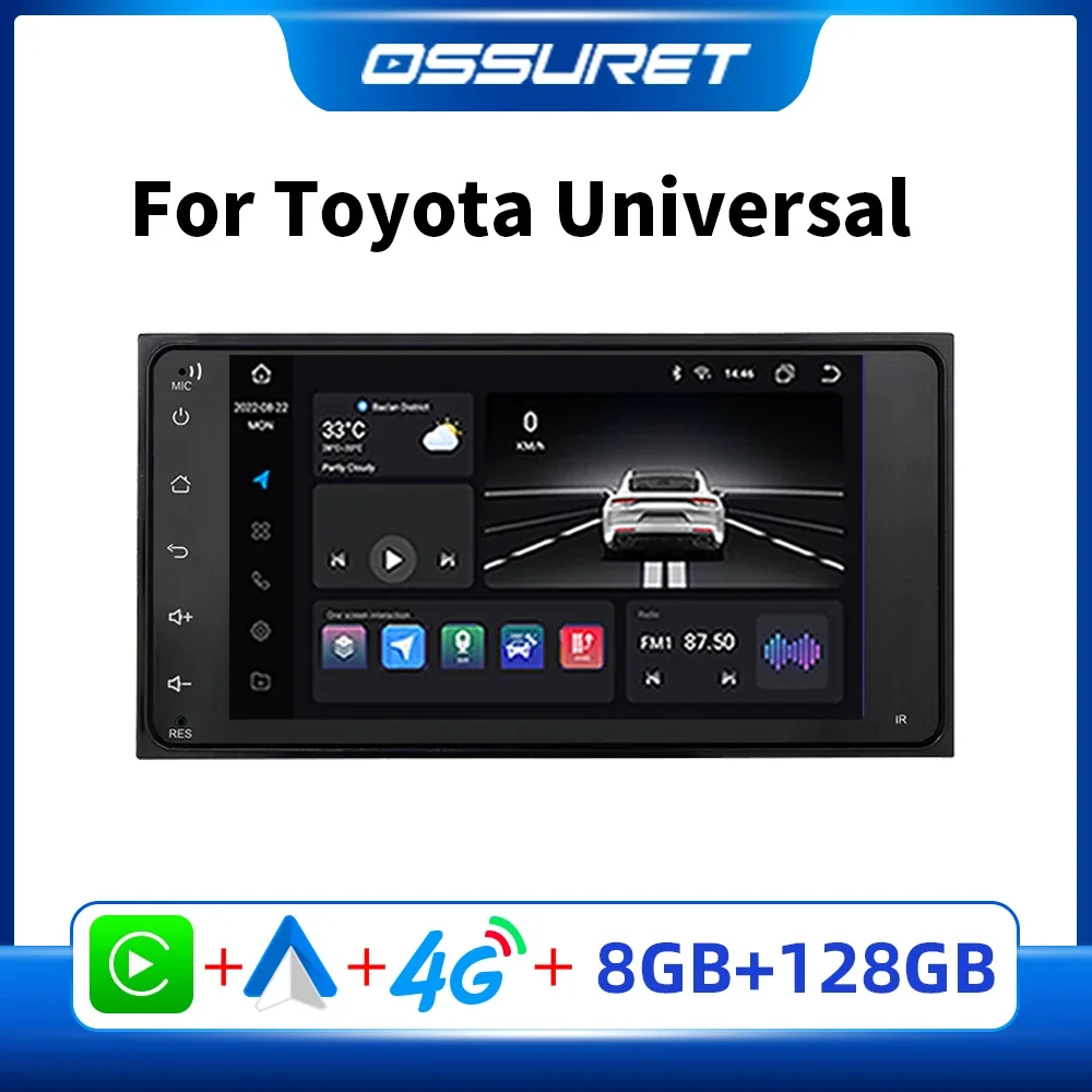 Android Car Radio Universal for Toyota Hilux YARIS RAV4 Camry Corolla Prado Highlander Land Cruiser Avanza Rush Tundra Stereo