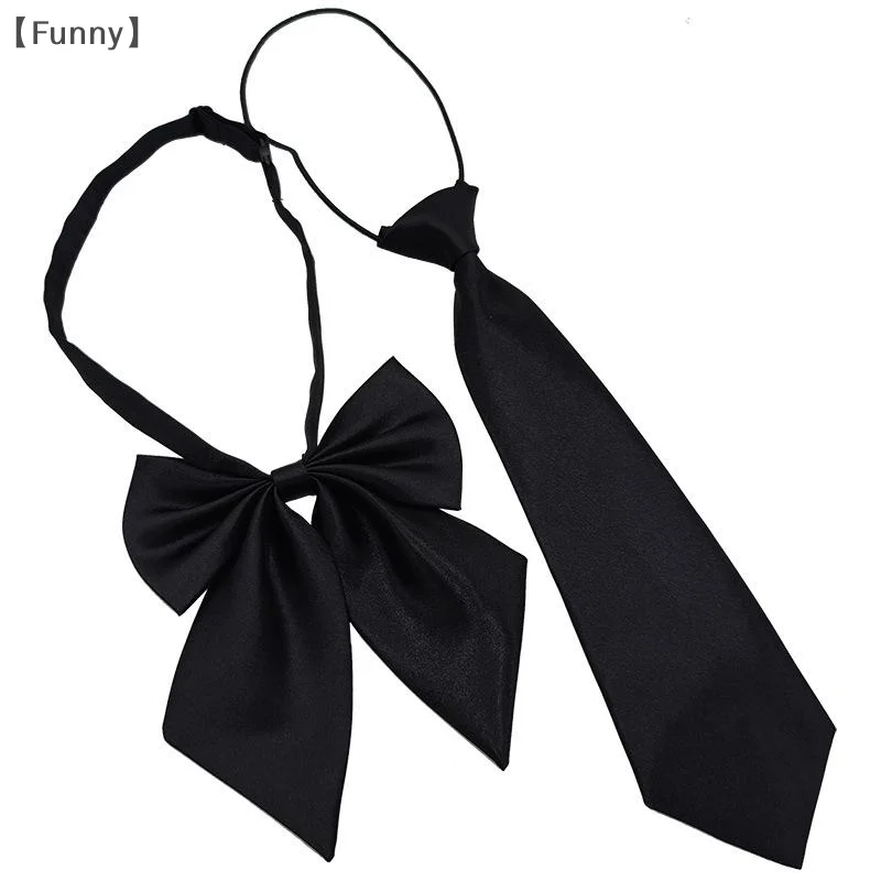 maveraFunnyalesTrendy JK Cravatte Bowtie Donna Studente universitario Colletto Cravatte Camicia quotidiana Accessori Papillon uniforme per ragazze Cravatta pigra