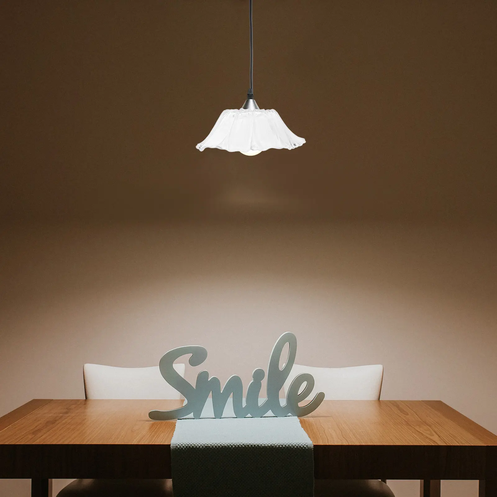 Flower Shaped Vintage Glass Pendant Lamp Shade Clear Replacement for E27 Table Floor Floor Lamp Chandelier Retro Lampshade