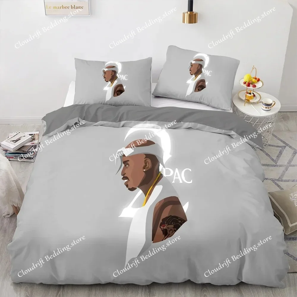 Rapper Tupac Amaru Shakur Bedding Set Duvet Cover Bedroom Comforter Single Twin King ​Size Quilt Cover Home Textile