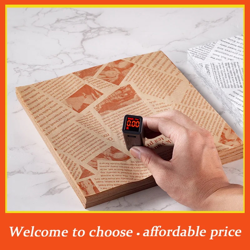 {}100pcs Sandwich Packaging Paper Cartoon Wrapping Disposable Household Oil-proof Chicken Roll Breakfast Baking Kitchen Tool