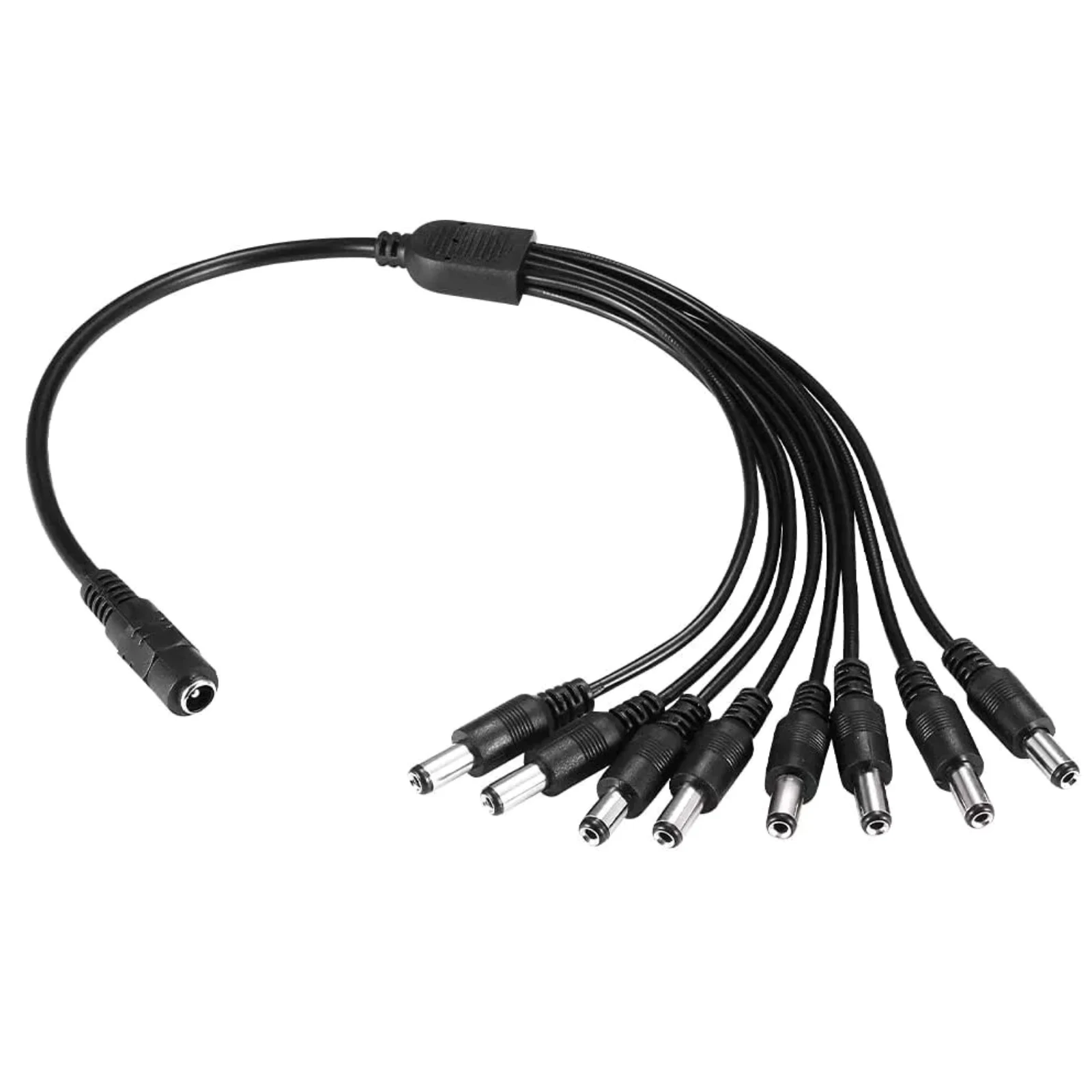 

1Pc 5.5mm x 2.1mm 1 Female to 8 Male DC Power Splitter Plug Cable Adapter 12V For CCTV Home Security Camera Accessories