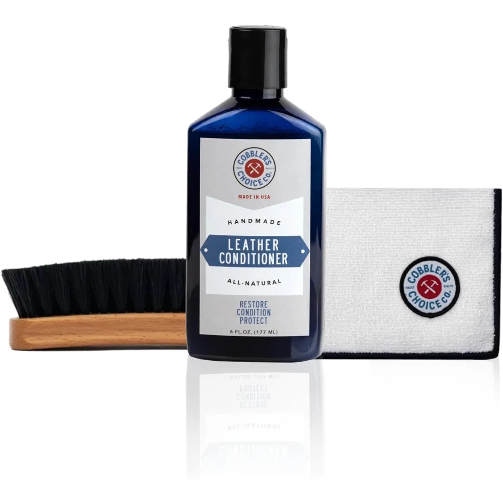 

Complete Leather Care Kit Conditioner Brush Polishing Cloth