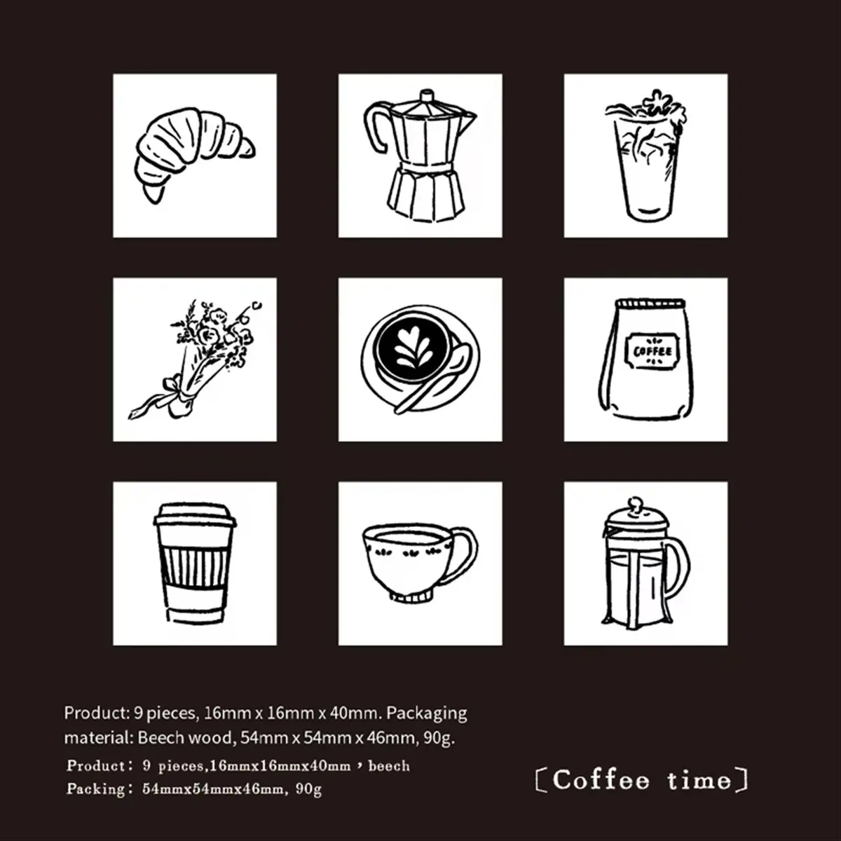 Рисунок 6 - деревянные штампы с милым мультяшным мини-узором