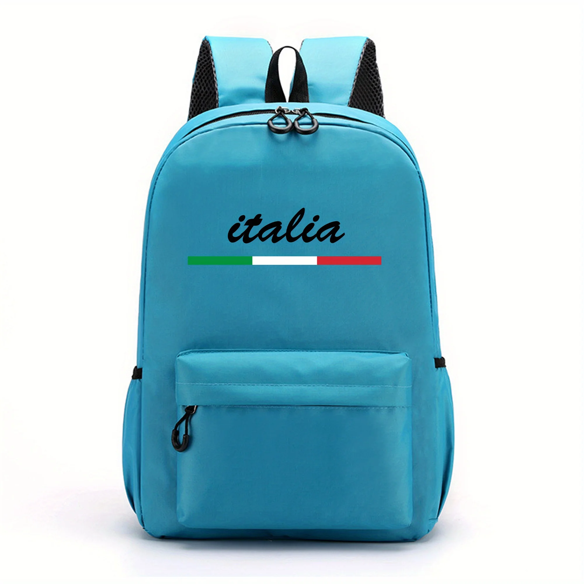 Italia Print Backpacks for Boys Girls Casual Zipper Lightweight Laptop Bag Large Capacity Travel Backpack Halloween Gift