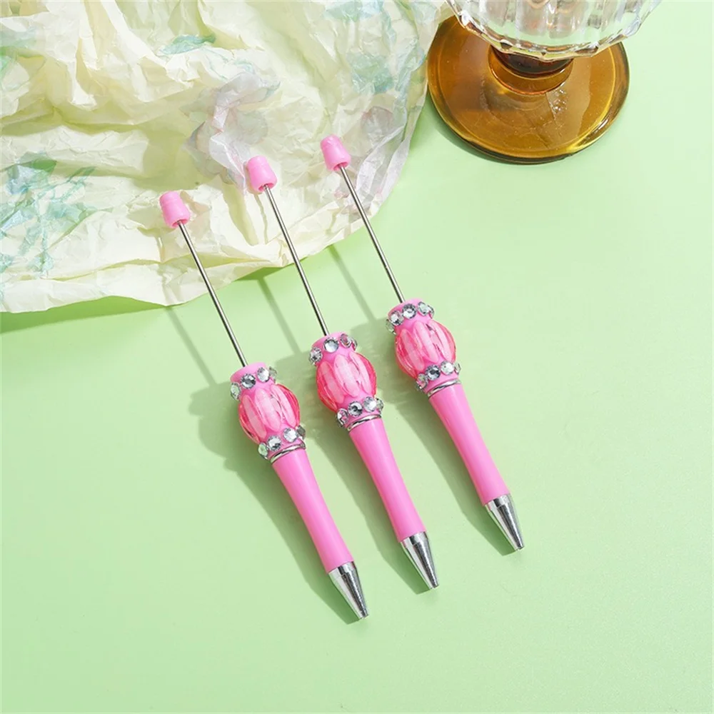 Q88 Girl Full Diamond Lantern Bead Pen DIY Handmade Stick Diamond Ballpoint Pen Beaded Student Pen Gift Pen