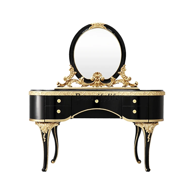 

French neoclassical solid wood dressing table European style cloakroom Master bedroom dressing table