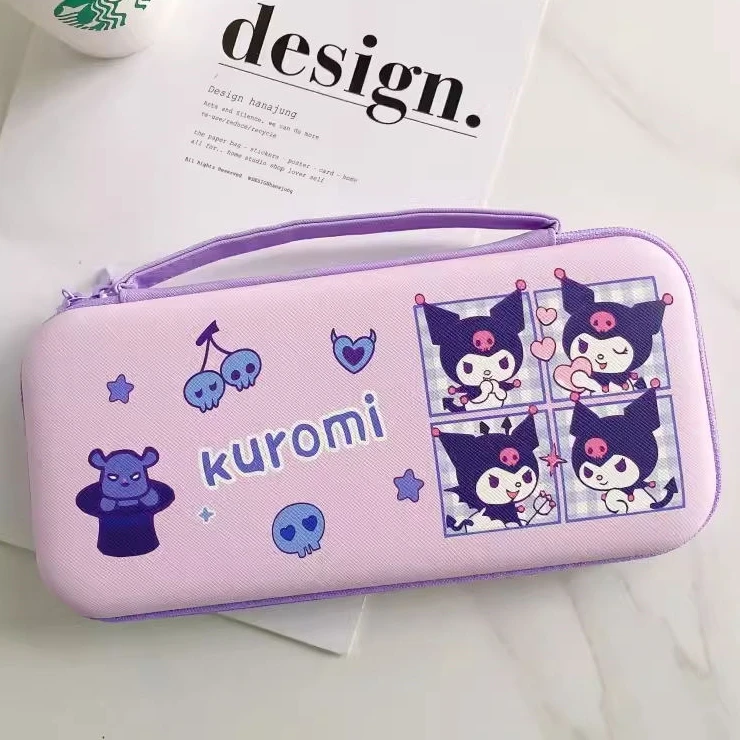 EVA Storage Zipper Bag for Nitendo Switch NS Oled Game Console Box Kitty Cinnamoroll Melody Kuromi Carry Case