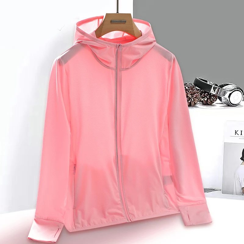 Men's and Women's Ice Silk Breathable Sunscreen Clothing Anti UV Outdoor Sports Lightweight Fishing Clothing Sunscreen Clothing