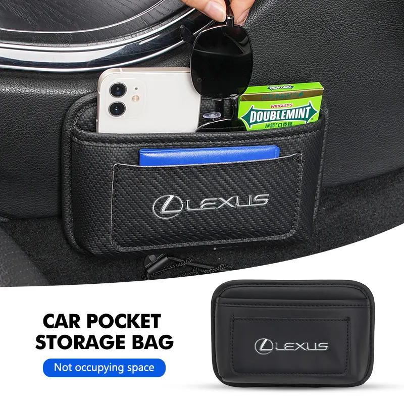 Car Seat Side Pocket Organizer Phones Coins Keys Storage Bag For Lexus UX250h RX450h CT200h RX400h NX300h RX350 RX300 GX470