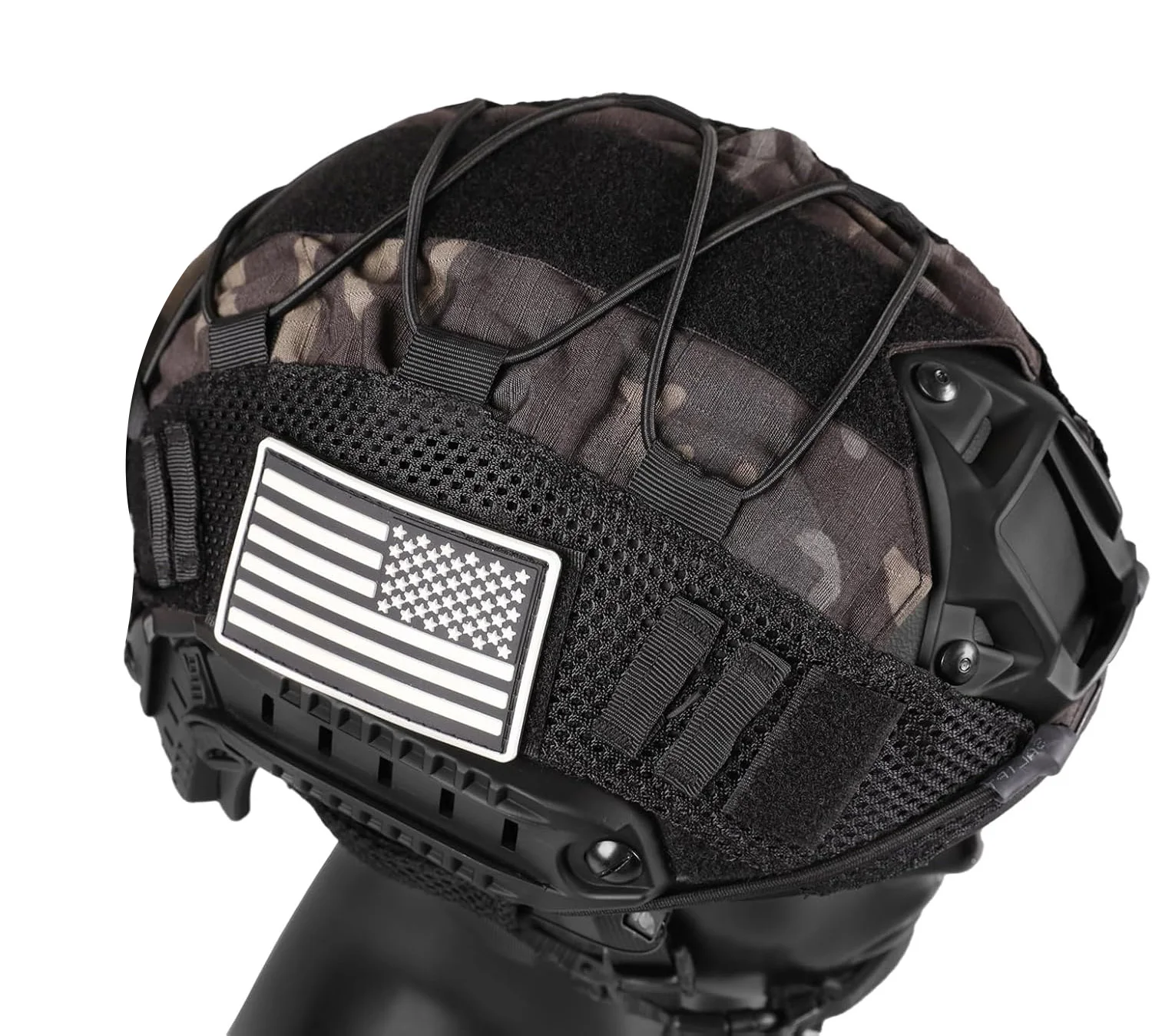FAST Taktischer Schutzhelm, verstellbarer taktischer Helm mit Batterietasche und Abdeckung für Airsoft, Cosplay, Militärausrüstung – Detail 6