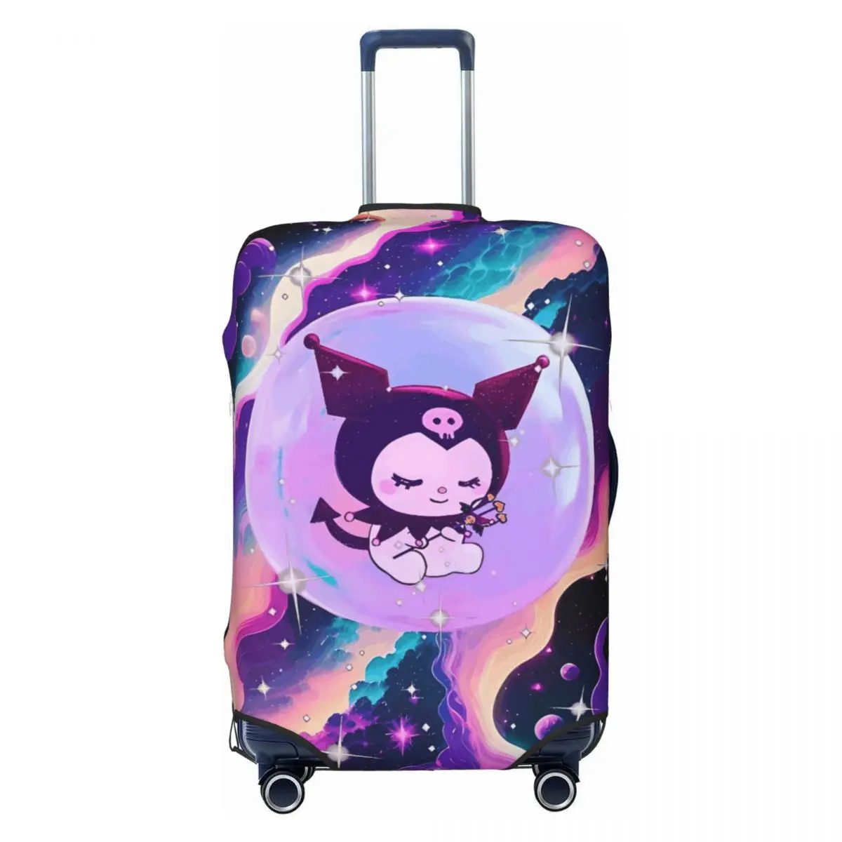 

Чехол для багажа в стиле аниме Kuromi на заказ, забавный дизайн Kawaii, защитные чехлы для чемодана, костюм для 18-32 дюймов