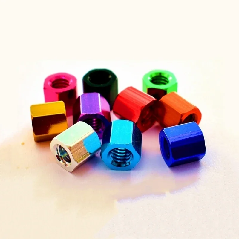 M2 M2.5 M3 Colorful Aluminum Alloy Hex Standoff Spacer,Rod Coupling Joint Sleeve Extension Nuts Hex Column Pillars