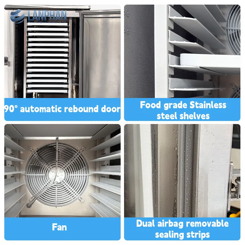 178L 300L 650L 1100L 1400L Commerciale Food Grade Acciaio inossidabile 304 Frutta Blast Congelatore Gelato Pesce e Carne -45 ℃   -80 ℃