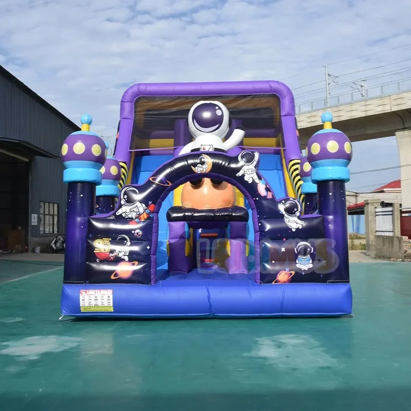 Commercial Space Astronaut Theme Inflatable Bounce House Combo With Slide PVC Inflatable Bouncy Castle for Kids Party Rental