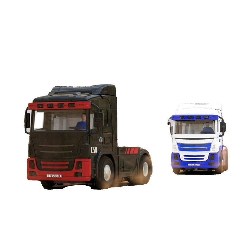 Turbo Racing C50 1:76 Scale Remote Control Semi-Trailer Truck 4WD with P81 2.4GHz 10Ch Controller for Children And Adults Gift