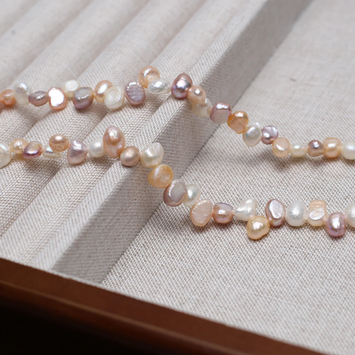 

5-6mm AA Natural Freshwater Colorful Triple-Hole Pearl Bead Jewelry Make Gift DIY Necklace Bracelet Accessories Wedding Women