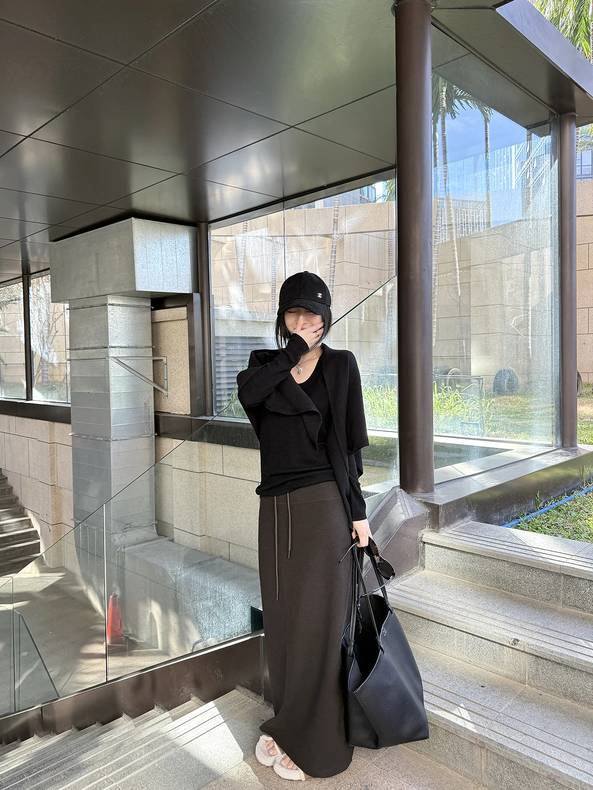 

Удобная двусторонняя юбка прямого кроя с завязками, универсальная, средней длины, для женщин, коллекция Momenthome Winter Fashion