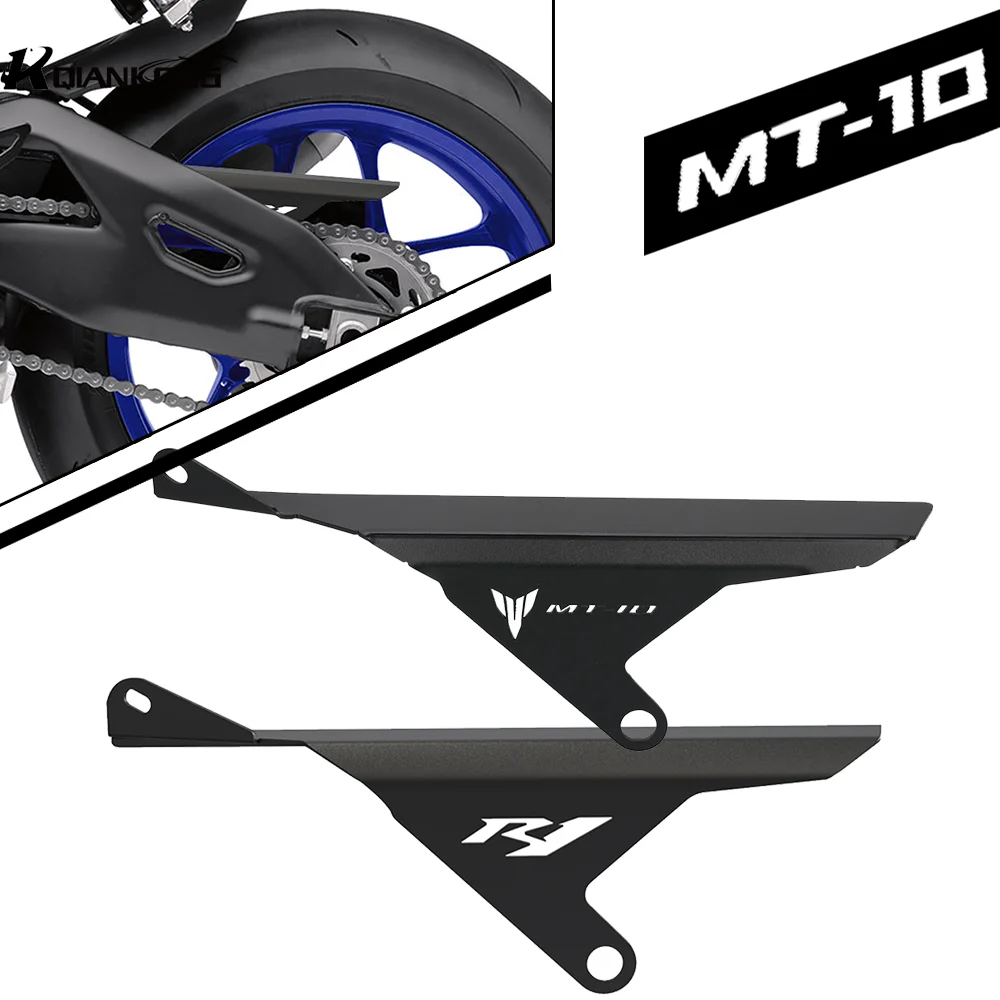 CNC Aluminum Extension Chain Guard Chain Cover Protection Motorcycle For Yamaha YZF R1 MT-10/MT10 2015-2020-2021-2022-2023-2024