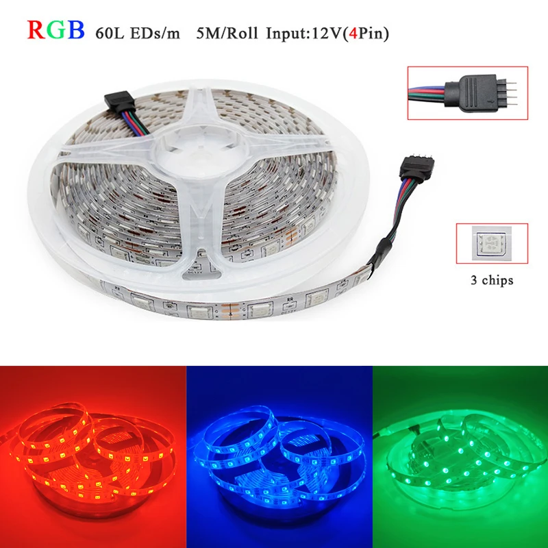 Zigbee 3.0 5050 RGB Led Strip 60leds/m DC12V Led Lights Dimmerable Blacklight Home Decor Tuya Zigbee Smart for Alexa Smartthings