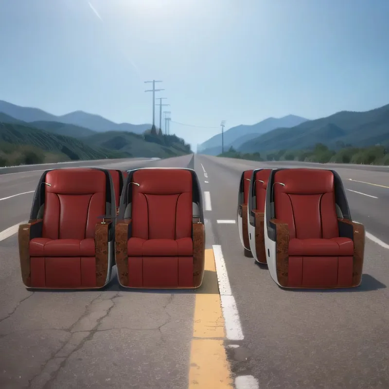 VIP Luxury Car Seat Covers Full Set Luxury Car Massage Seat Electric Luxury Bus Van RV Seat