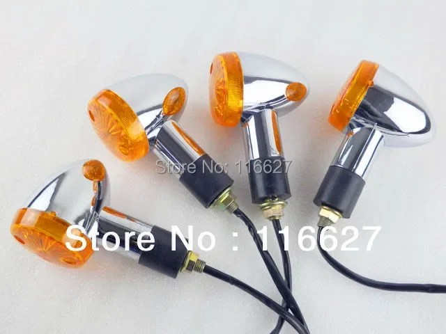 

4 x 2" Chrome Bullet Big Turn Signal indicator for Harley Dyna Softail Cruiser Chopper