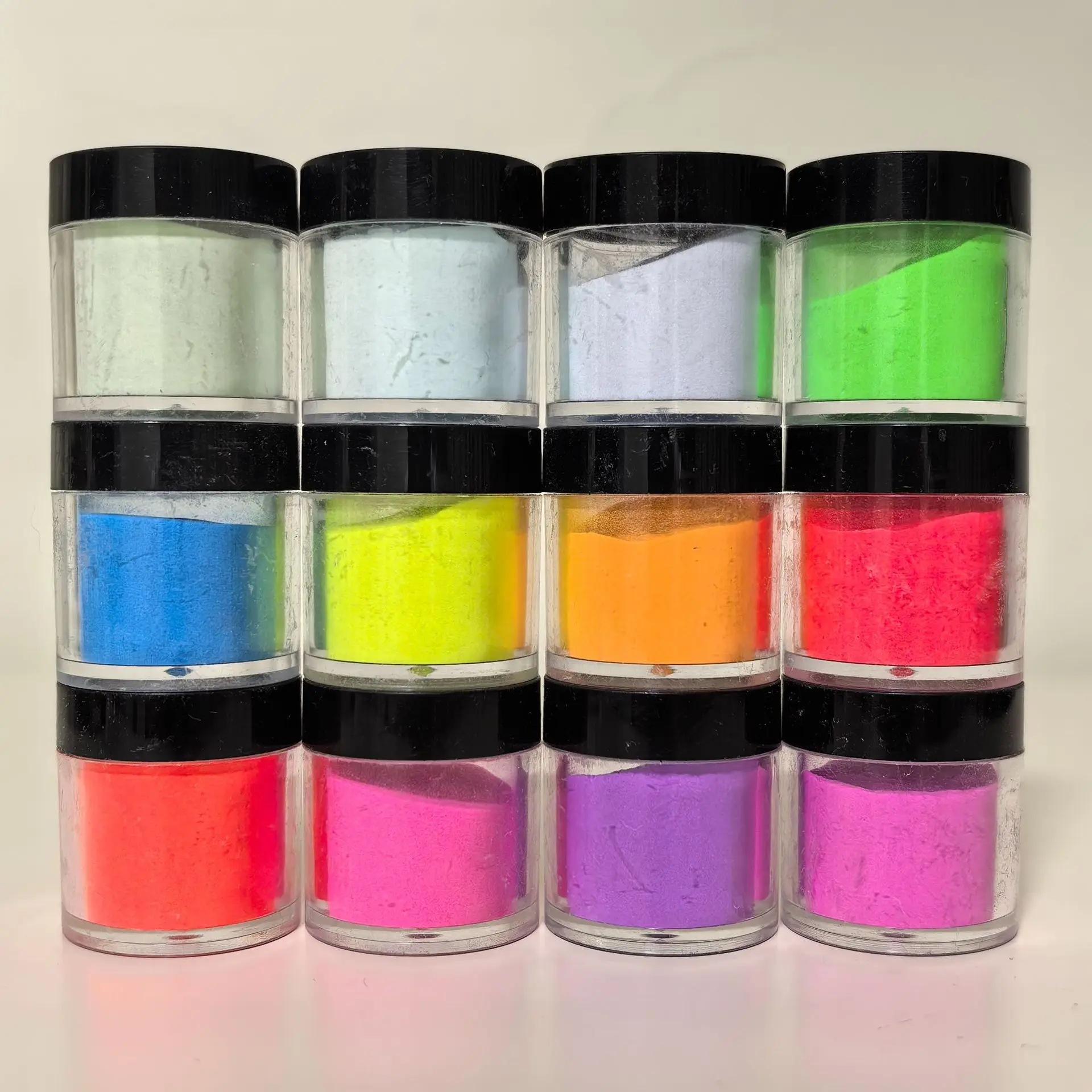 20g Neon Glow-in-the-Dark Nail Glitter Powder Luminous Noctilucent Long-Lasting Brightness Pigment for Nail Art,Slime,Jewelry
