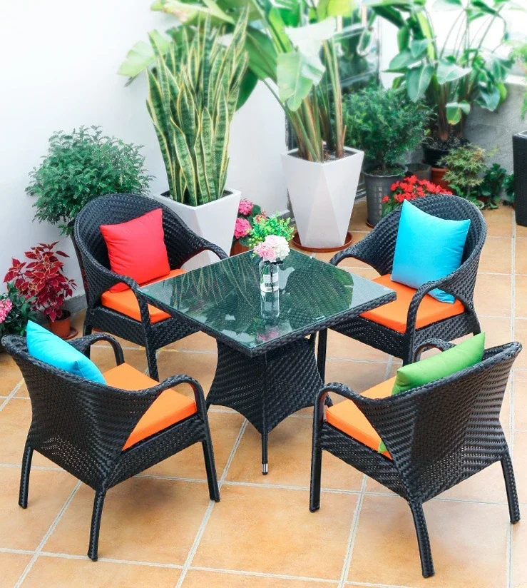 

Outdoor Tables, Chairs, Courtyard Net Red Set, Outdoor Garden Teng Chair, Home High Back Villa