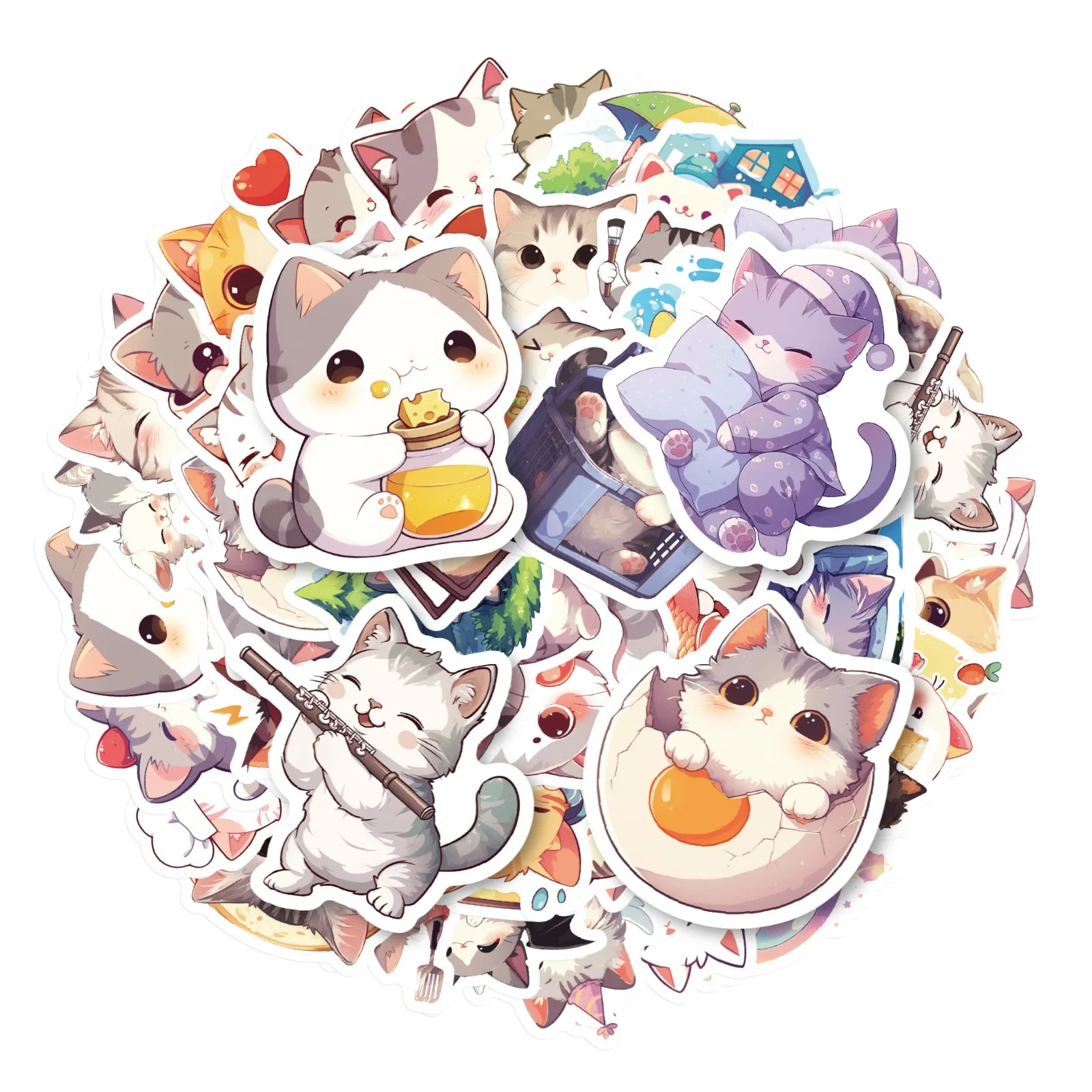 สติกเกอร์ลายการ์ตูนแมวน่ารักสไ - Japanese Daily Lifestyle บทวิจารณ์และราคา