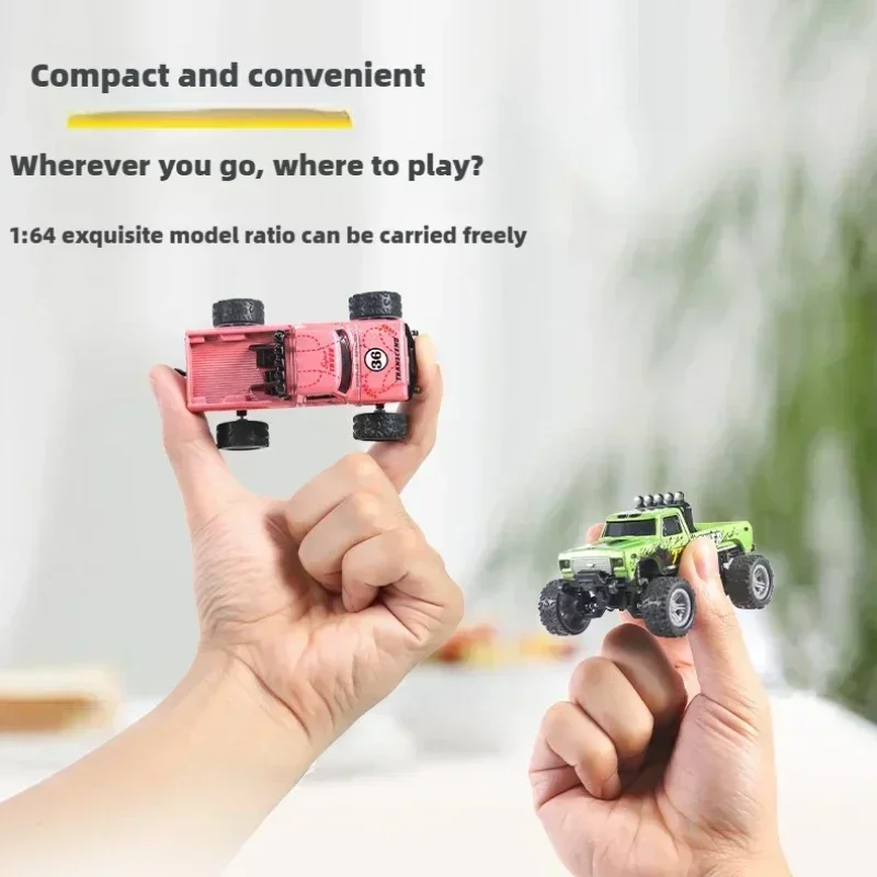 RC Bigfoot 1/64 Speed Mini Off-road Climbing Car Alloy Cool Appearance Light Shock Absorption Children's Toy Gift