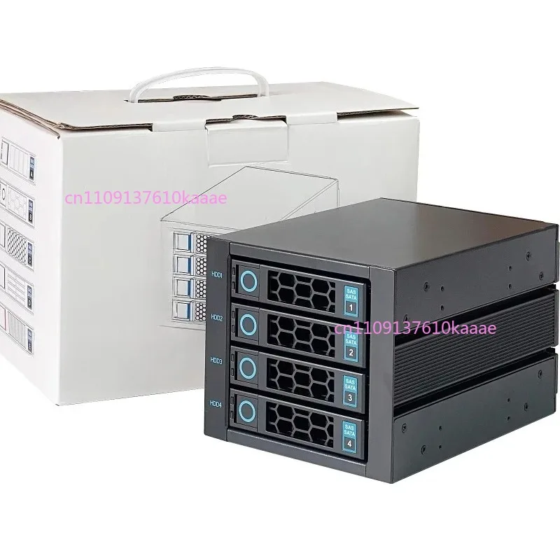 

4 Bracket Hot Swap Storage 3.5 "/2.5" Hard Drive Housing Cage SAS SATA3 3 Optical Drive Position to 4 Hard Drive 12g Module Box