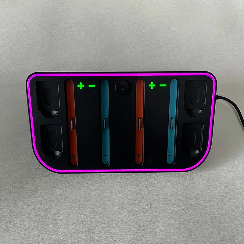 For NS2 JoyCon Charging Dock Hub USB Controller Charger Stand Station Holder RGB Light Charges Up To 4 Controllers For Switch 2 - view 6