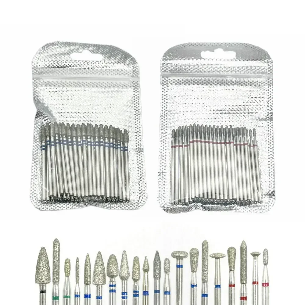 

50 шт. высококачественных алмазных насадок для маникюра, аксессуары для электрического фрезера, инструмент для удаления омертвевшей кожи