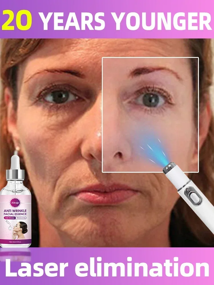 Sofortiger Anti-Falten-Aging-Effekt. Entfernen Sie Gesichtsfalten. Serum gegen feine Linien um die Augen. Krähenfüße. Halsfalten-Serum